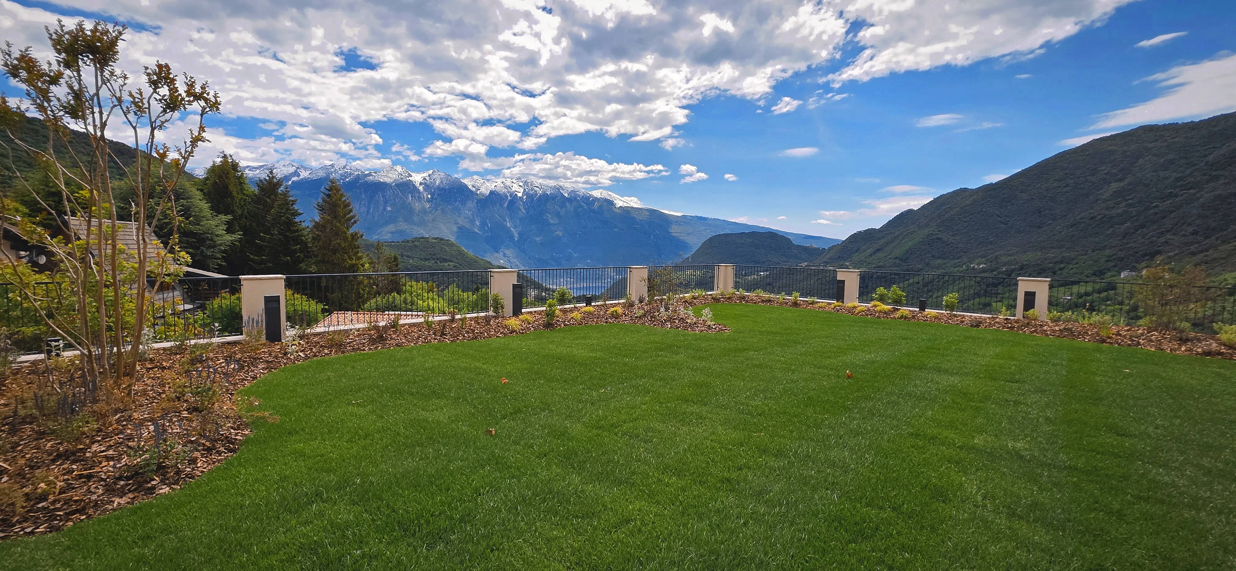 Mediterranean garden with panoramic view